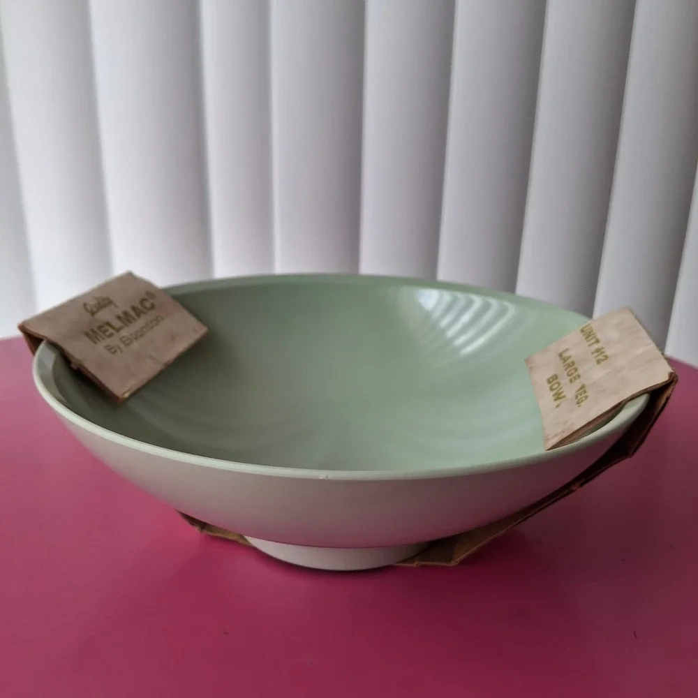 Boonton Melmac Large Vegetable Serving Bowl Seafoam Green Vintage Set of 3 MCM